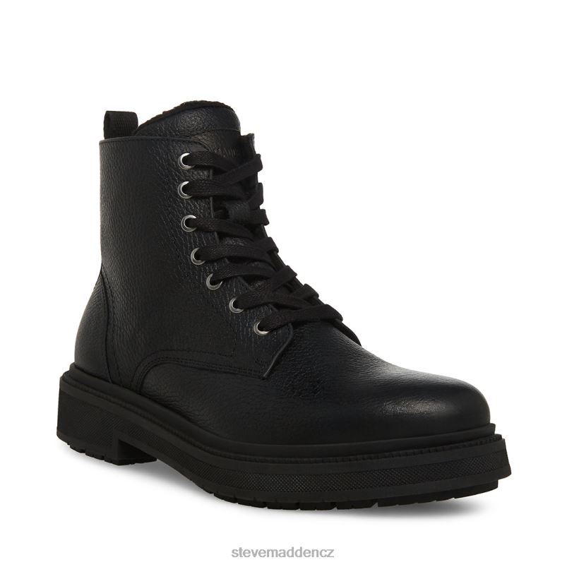 obuv Černá kůže LR2BN960 muži Steve Madden denalii