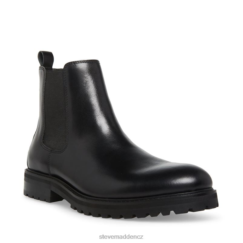 obuv Černá kůže LR2BN966 muži Steve Madden duren