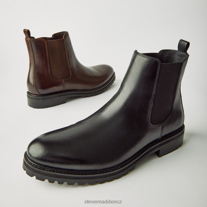 obuv Černá kůže LR2BN966 muži Steve Madden duren