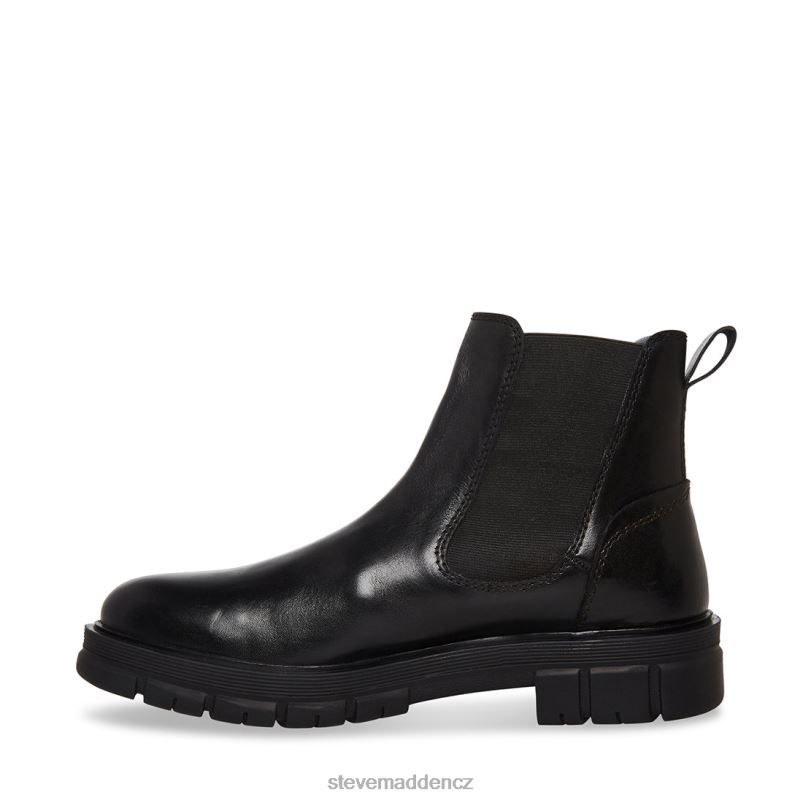 obuv Černá kůže LR2BN969 muži Steve Madden adonis