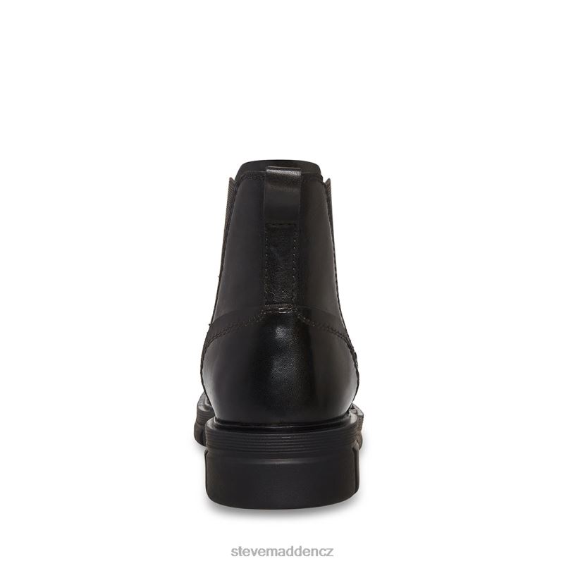 obuv Černá kůže LR2BN969 muži Steve Madden adonis