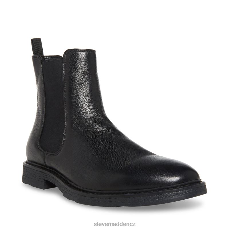 obuv Černá kůže LR2BN971 muži Steve Madden pedro