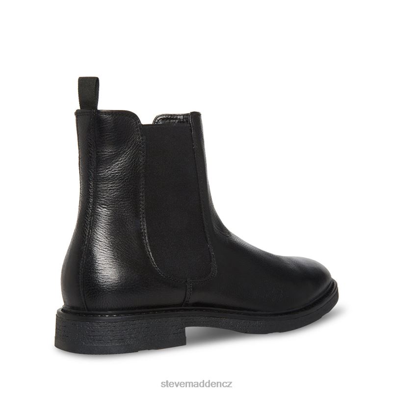 obuv Černá kůže LR2BN971 muži Steve Madden pedro
