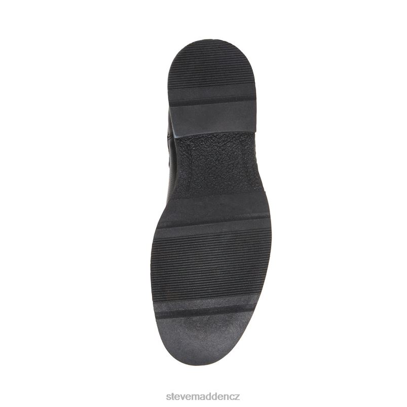 obuv Černá kůže LR2BN971 muži Steve Madden pedro