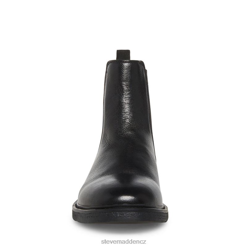 obuv Černá kůže LR2BN971 muži Steve Madden pedro