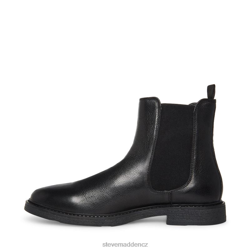 obuv Černá kůže LR2BN971 muži Steve Madden pedro
