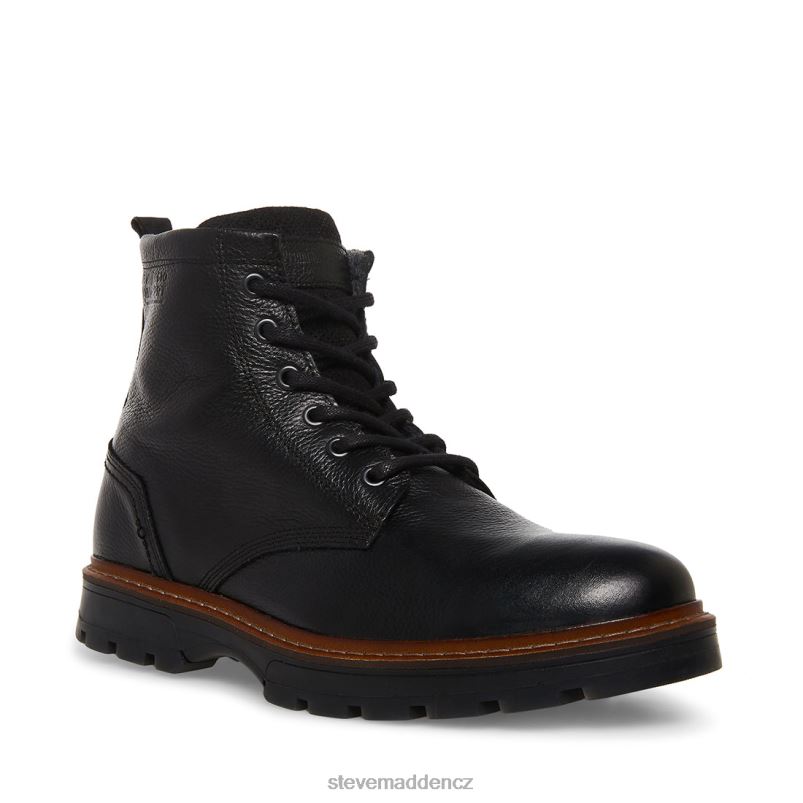 obuv Černá kůže LR2BN974 muži Steve Madden lucius