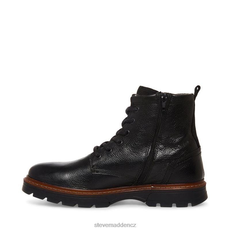 obuv Černá kůže LR2BN974 muži Steve Madden lucius