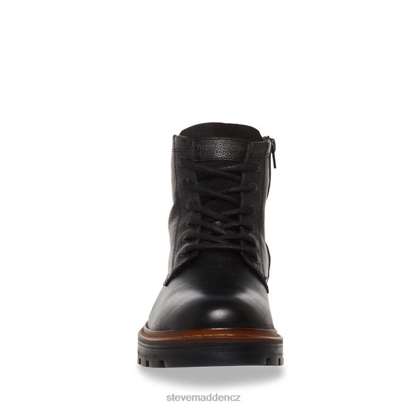obuv Černá kůže LR2BN974 muži Steve Madden lucius