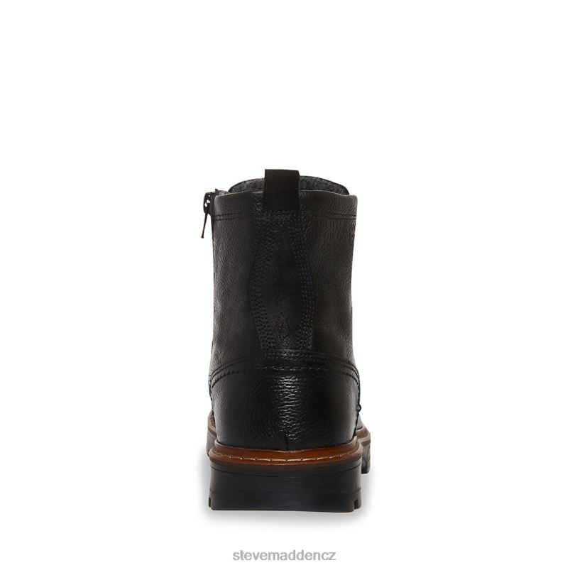 obuv Černá kůže LR2BN974 muži Steve Madden lucius