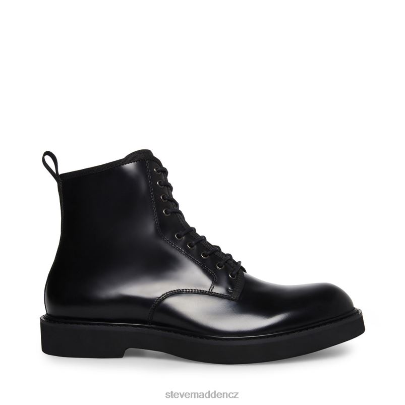 obuv Černá kůže LR2BN975 muži Steve Madden adryan