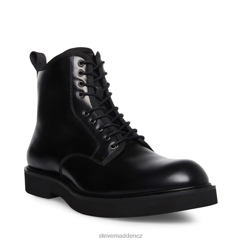 obuv Černá kůže LR2BN975 muži Steve Madden adryan