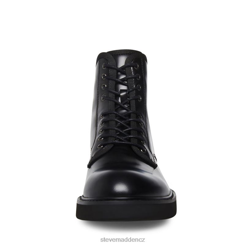 obuv Černá kůže LR2BN975 muži Steve Madden adryan