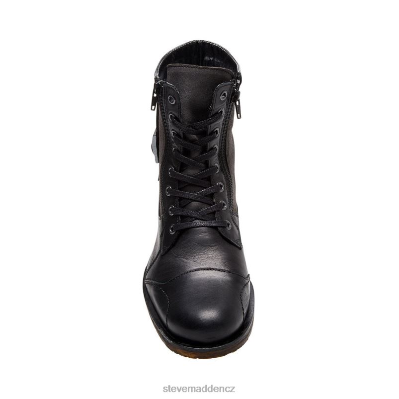 obuv Černá kůže LR2BN979 muži Steve Madden odvést pozornost