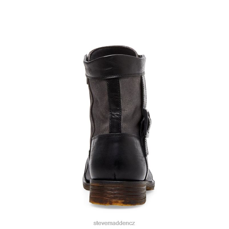 obuv Černá kůže LR2BN979 muži Steve Madden odvést pozornost