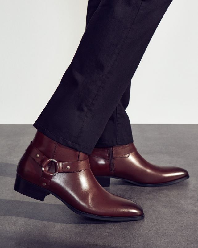 obuv hnědá kůže LR2BN947 muži Steve Madden pomlčka