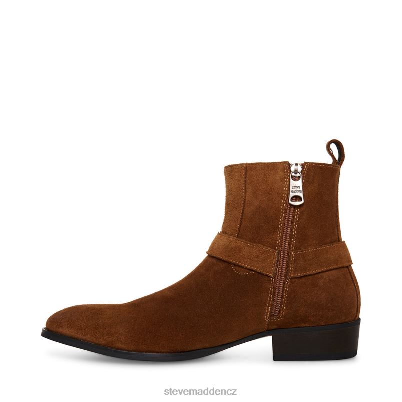 obuv koňakový semiš LR2BN950 muži Steve Madden pomlčka