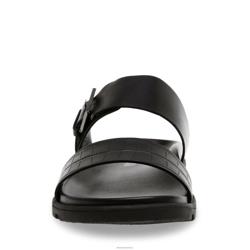 obuv Černá kůže LR2BN1081 muži Steve Madden kadmus