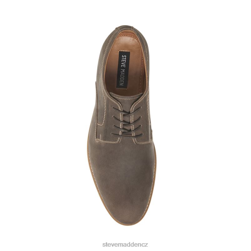 obuv šedá kůže LR2BN1024 muži Steve Madden kación