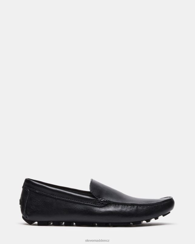 obuv Černá kůže LR2BN1005 muži Steve Madden bergamo