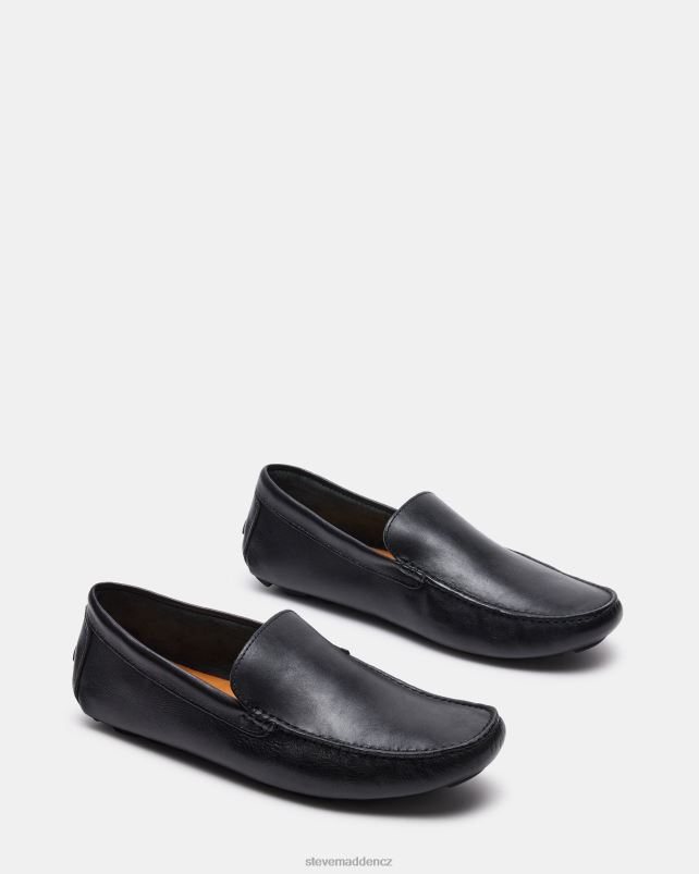 obuv Černá kůže LR2BN1005 muži Steve Madden bergamo