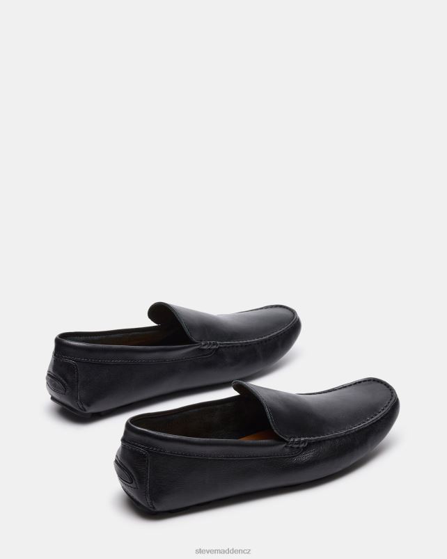 obuv Černá kůže LR2BN1005 muži Steve Madden bergamo
