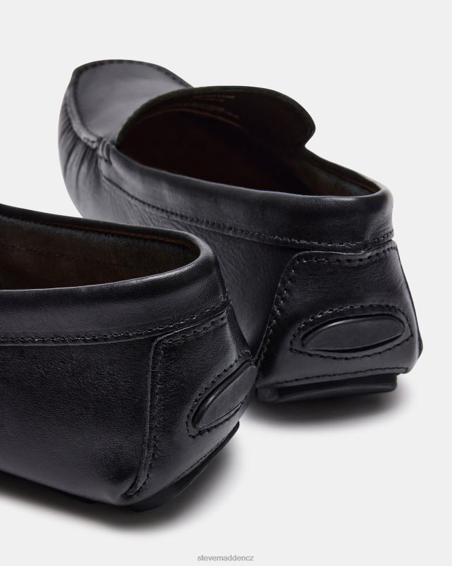 obuv Černá kůže LR2BN1005 muži Steve Madden bergamo