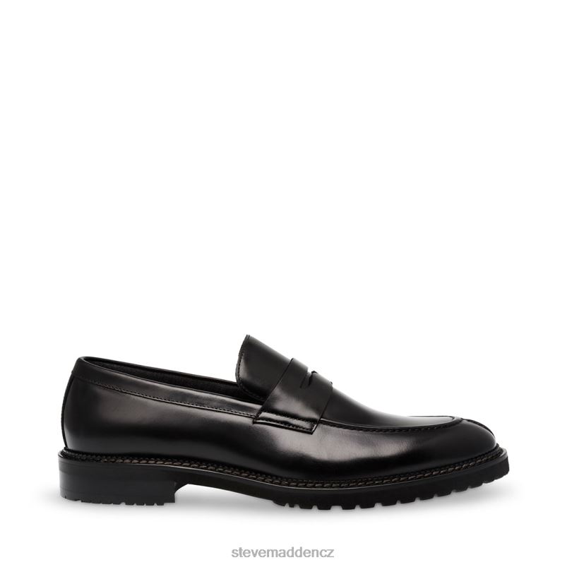 obuv Černá kůže LR2BN1007 muži Steve Madden saban