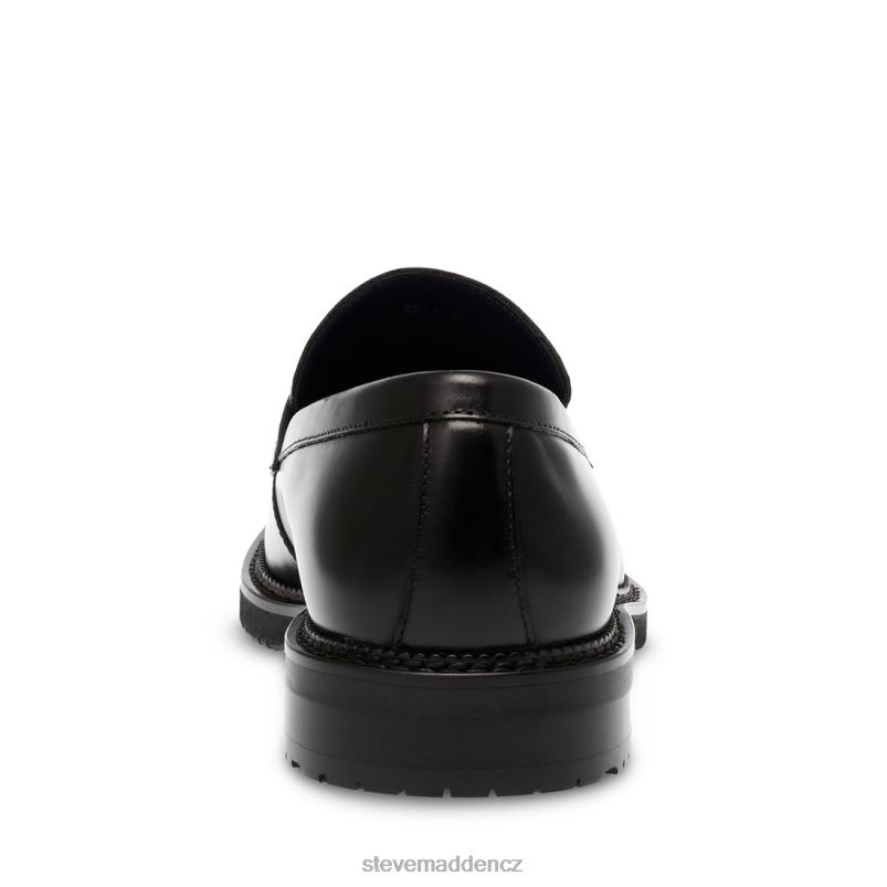 obuv Černá kůže LR2BN1007 muži Steve Madden saban