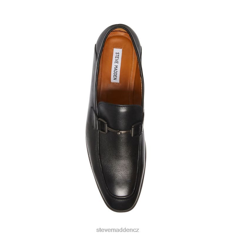 obuv Černá kůže LR2BN1017 muži Steve Madden aahron