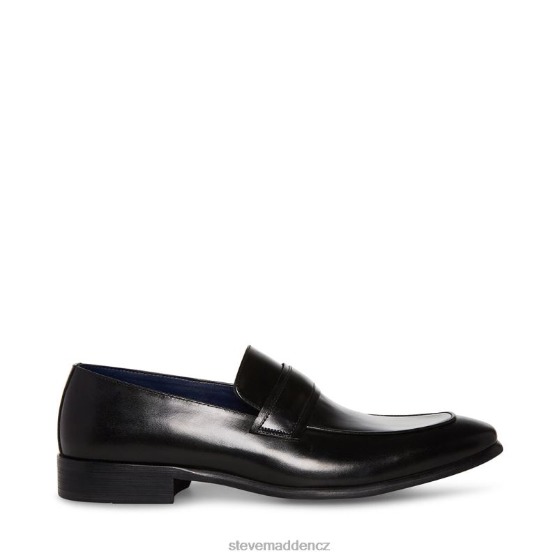 obuv Černá kůže LR2BN1030 muži Steve Madden beaudon
