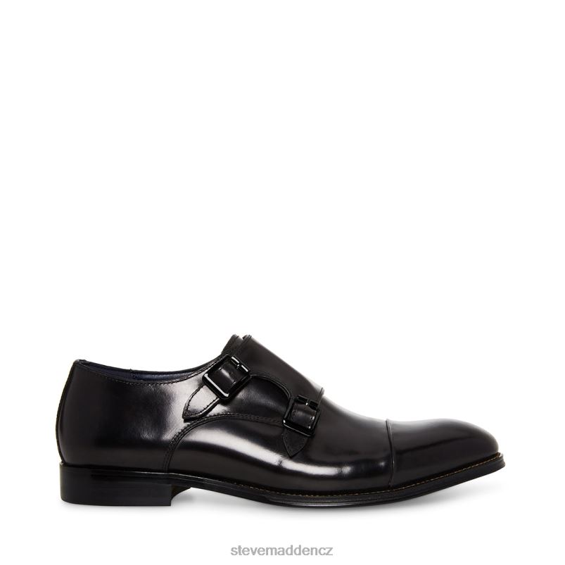 obuv Černá kůže LR2BN1032 muži Steve Madden zaven