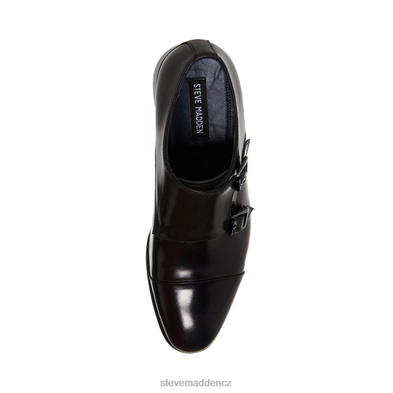 obuv Černá kůže LR2BN1032 muži Steve Madden zaven