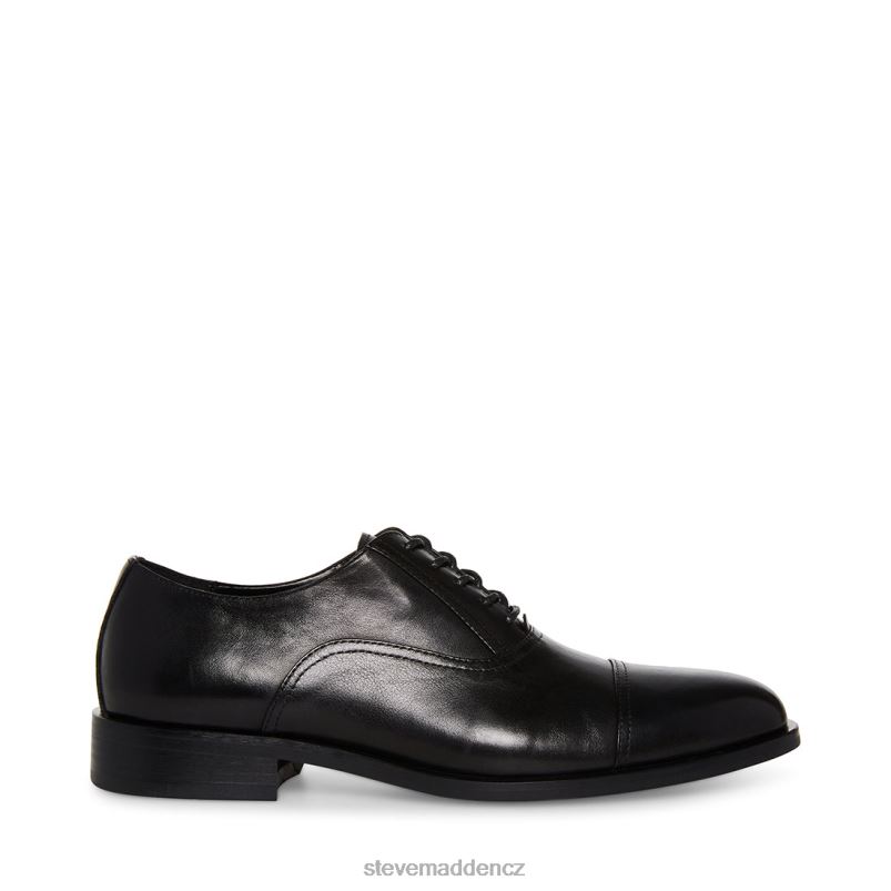 obuv Černá kůže LR2BN1037 muži Steve Madden Princeton