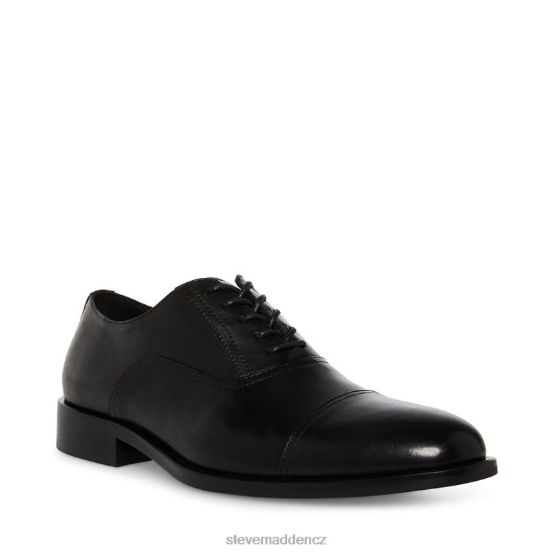 obuv Černá kůže LR2BN1037 muži Steve Madden Princeton