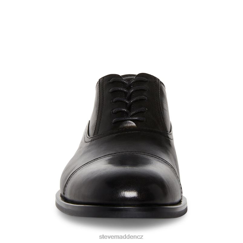 obuv Černá kůže LR2BN1037 muži Steve Madden Princeton