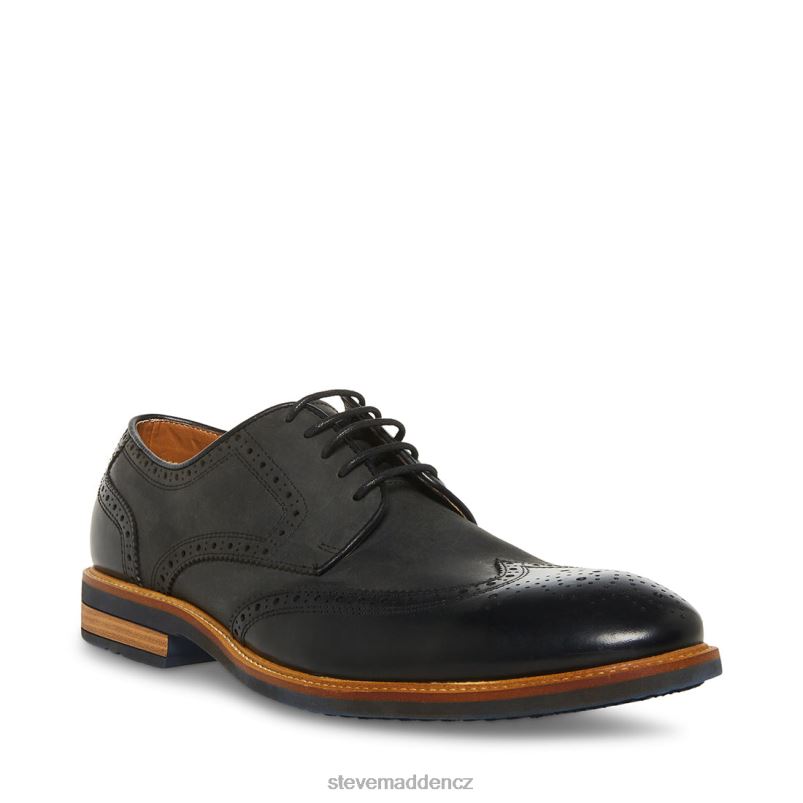 obuv Černá kůže LR2BN1039 muži Steve Madden kadynn