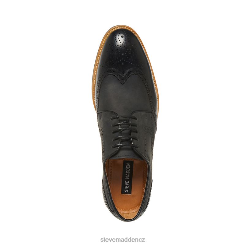 obuv Černá kůže LR2BN1039 muži Steve Madden kadynn