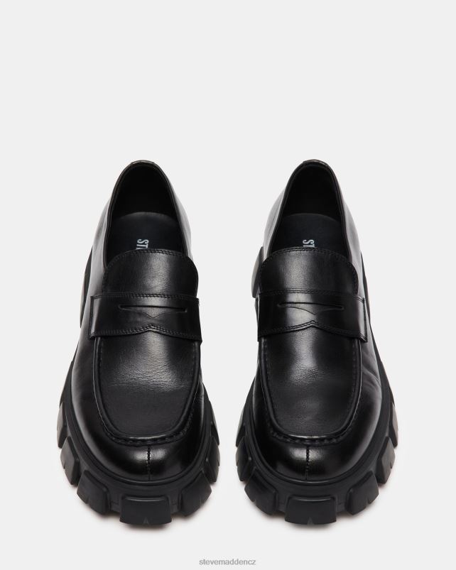 obuv Černá kůže LR2BN982 muži Steve Madden centro