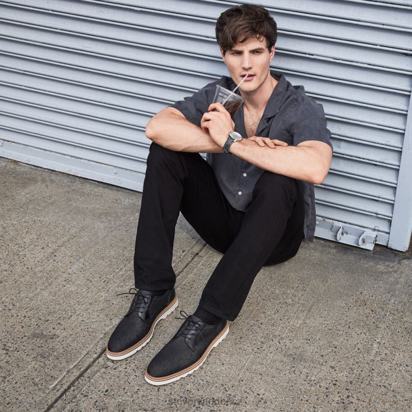 obuv černá látka LR2BN1031 muži Steve Madden curie