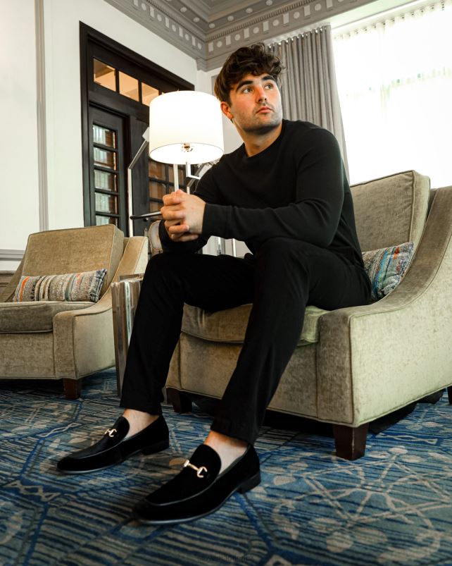obuv Černý samet LR2BN981 muži Steve Madden diego-v