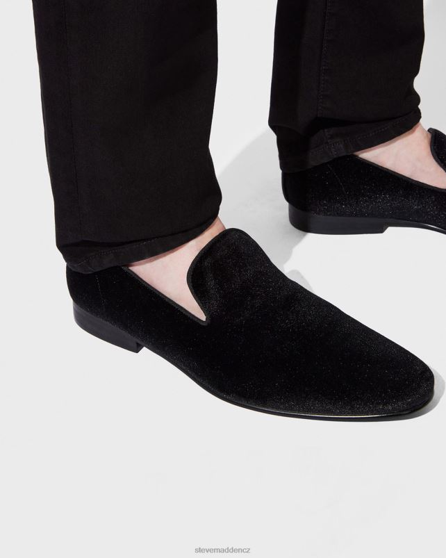 obuv Černý samet LR2BN984 muži Steve Madden světlo