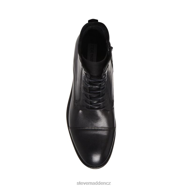 obuv Černá kůže LR2BN1060 muži Steve Madden studny