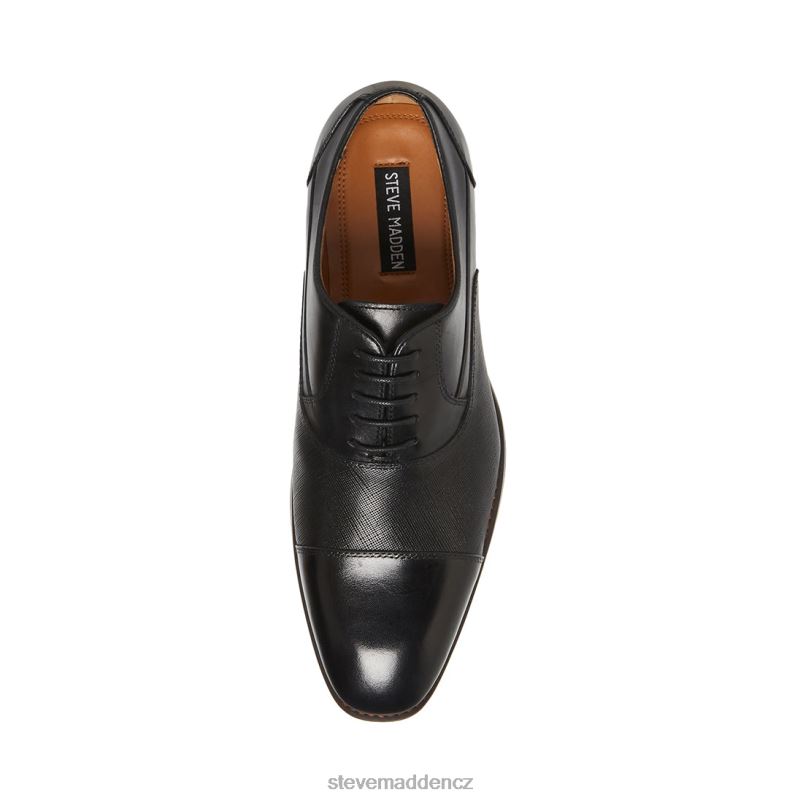 obuv Černá kůže LR2BN1063 muži Steve Madden proktor-r