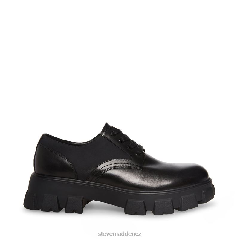 obuv Černá kůže LR2BN1064 muži Steve Madden cesare