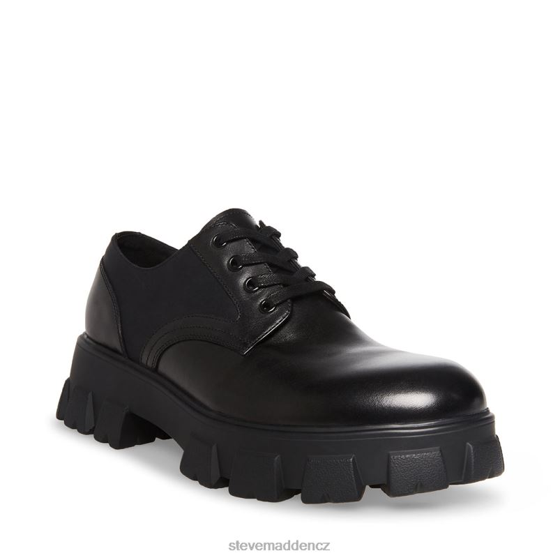 obuv Černá kůže LR2BN1064 muži Steve Madden cesare