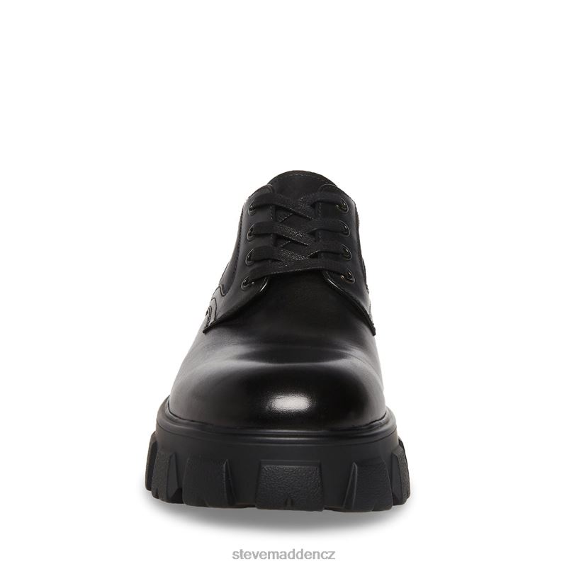 obuv Černá kůže LR2BN1064 muži Steve Madden cesare