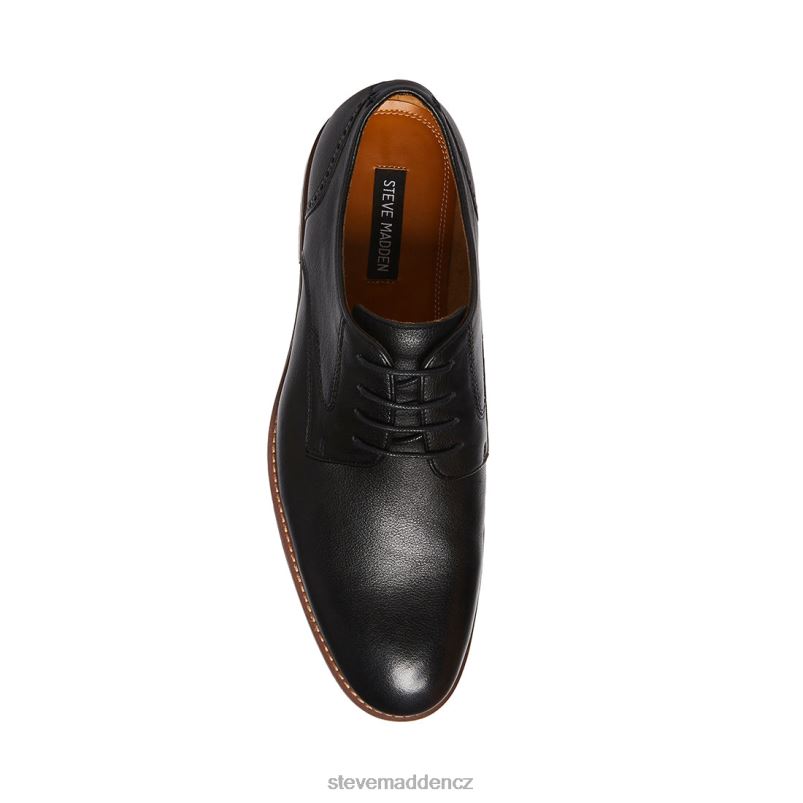 obuv Černá kůže LR2BN1066 muži Steve Madden bannon