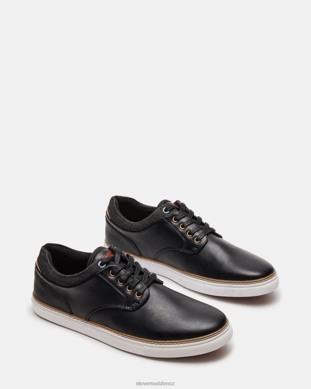 obuv Černá kůže LR2BN902 muži Steve Madden rokle