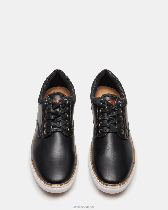 obuv Černá kůže LR2BN902 muži Steve Madden rokle